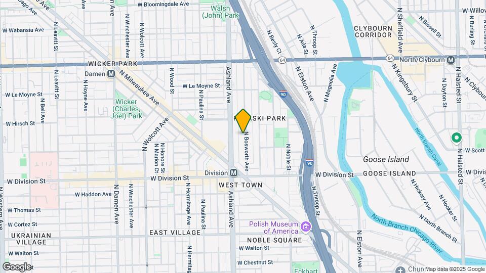 1324 N Bosworth Ave, Unit 1F Mapa y Detalles de la Ubicación