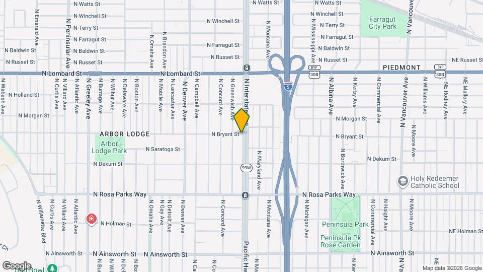 6945 N Interstate Ave Map and Location Details