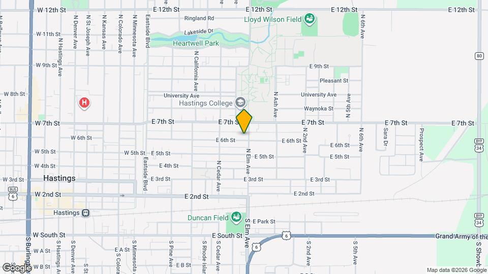 619 E 6th St Map and Location Details