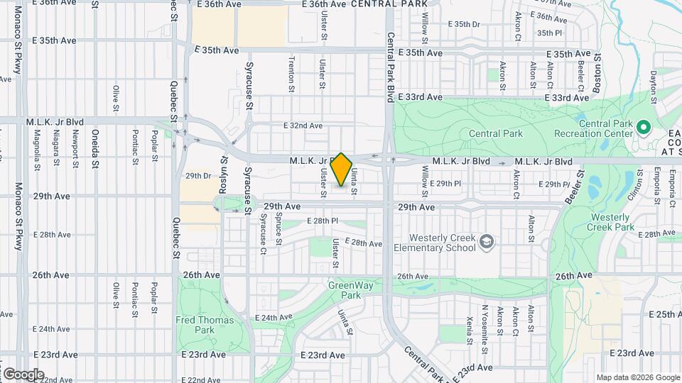 8160 E 29th Pl Map and Location Details