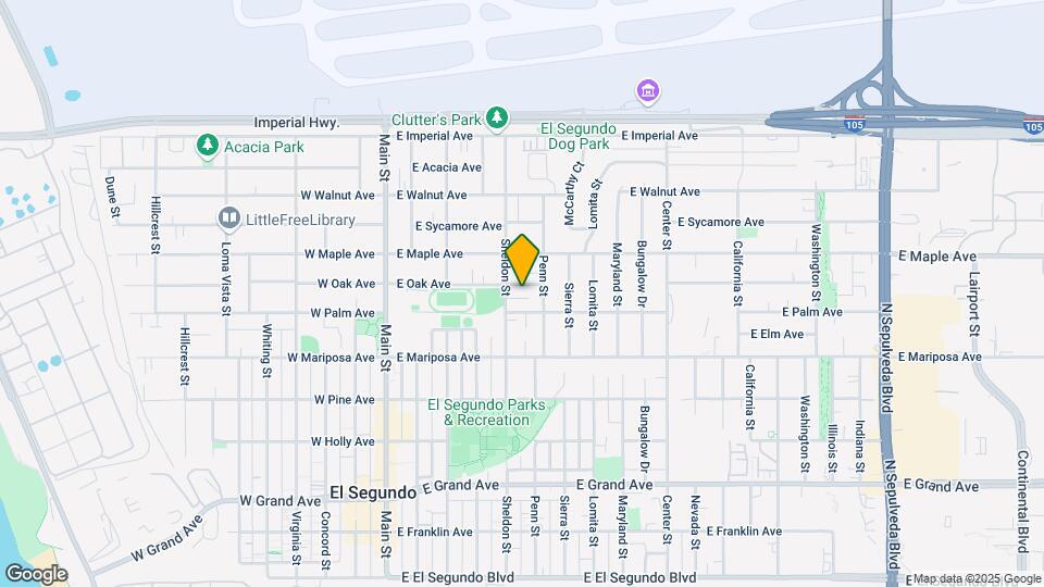510 E Oak Ave Map and Location Details