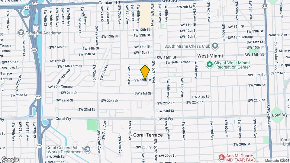 6760 SW 19th St Map and Location Details