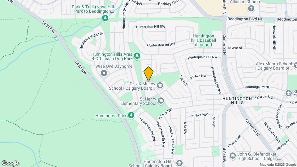 107 Huntington Park NW Map and Location Details