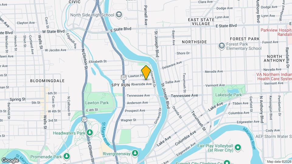 709 Riverside Ave Map and Location Details