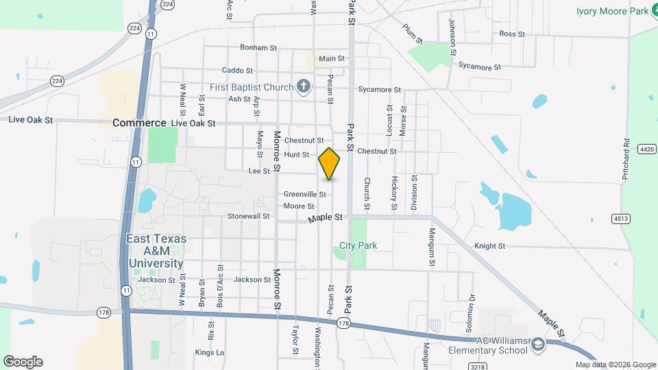 1911 Pecan St Mapa y Detalles de la Ubicación
