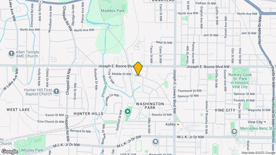 1090 Mayson Turner Rd NW, Unit Powerhouse Apartment Map and Location Details