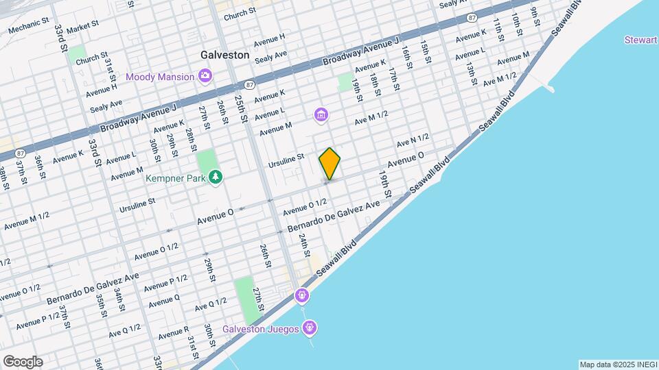 2127 Avenue O Mapa y Detalles de la Ubicación