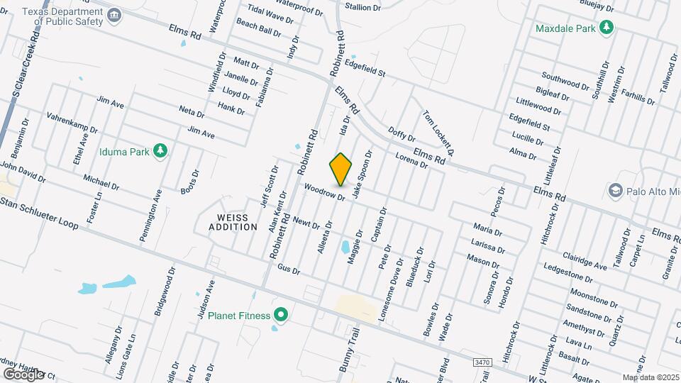 3607 Woodrow Dr, Unit B Map and Location Details