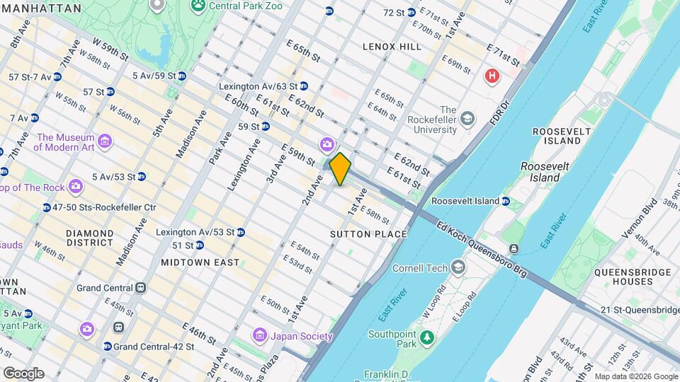 333 East 58th Street Map and Location Details