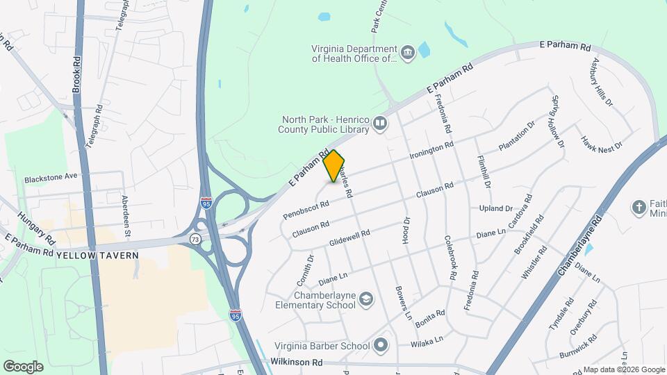 1105 Ironington Rd Map and Location Details