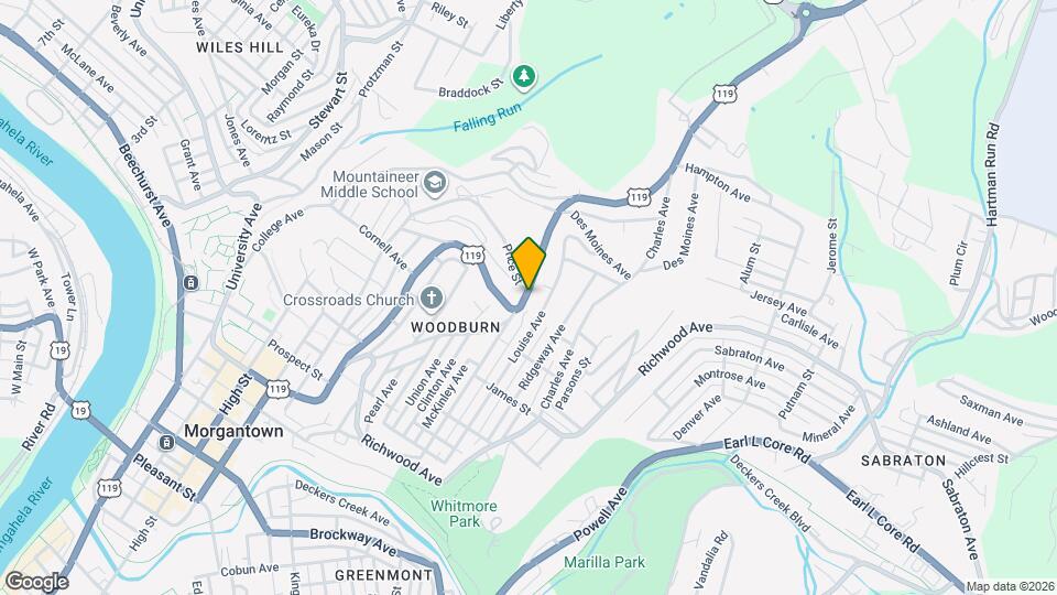 1014-1014 Willey St Map and Location Details