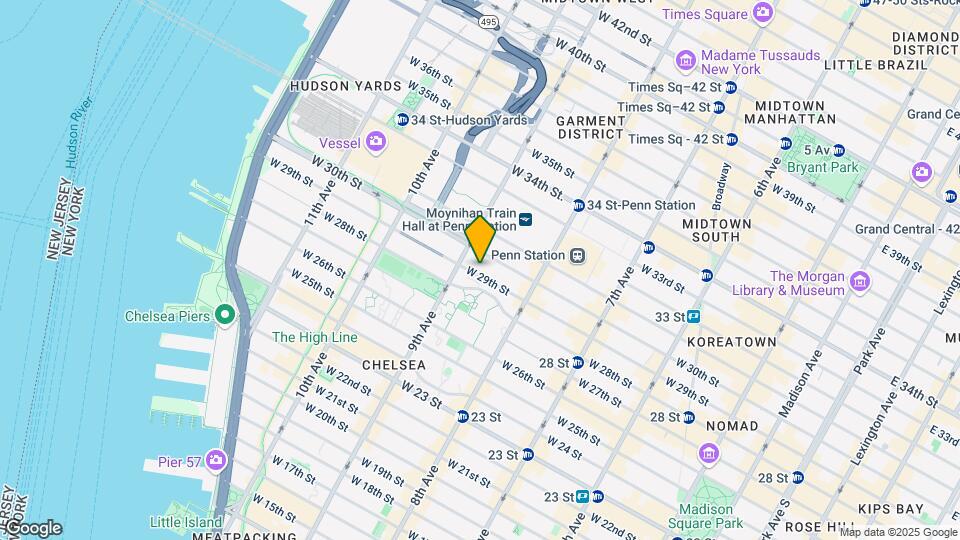 349 W 29th St Map and Location Details