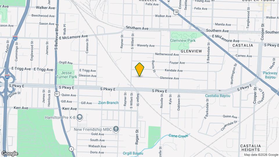 1595 Glenview Ave Map and Location Details