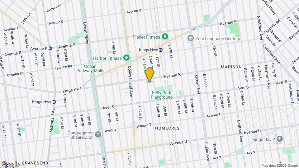 1819 E 13th St Map and Location Details