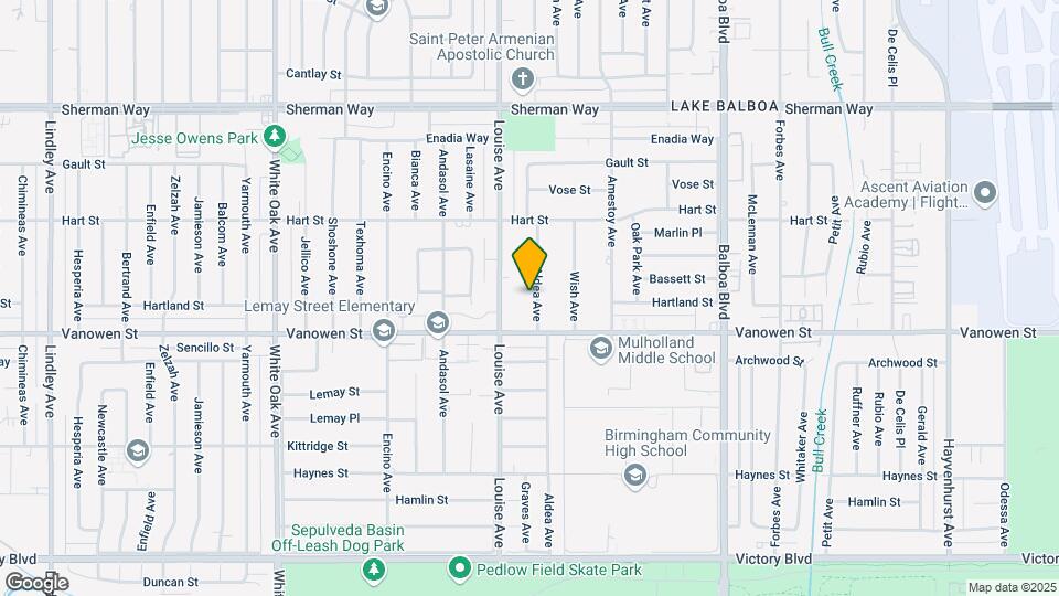 6835 Aldea Ave Map and Location Details