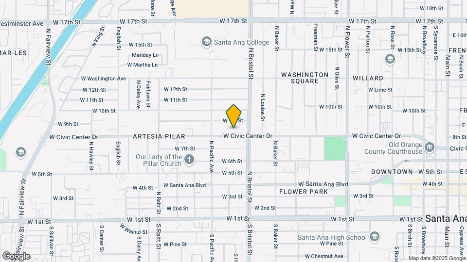 1327 W. Civic Center Mapa y Detalles de la Ubicación