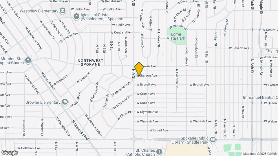 2827 W Sanson Ave Map and Location Details