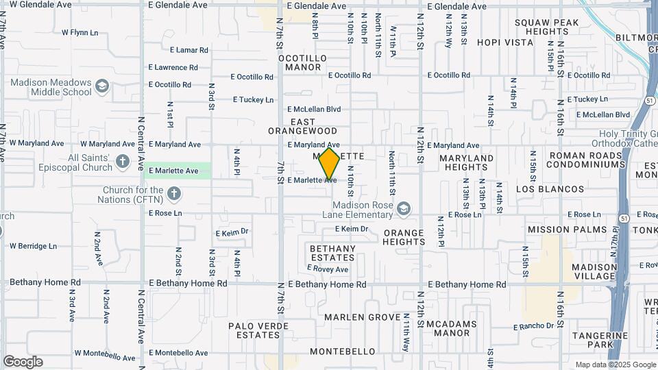 909 E Marlette Ave Map and Location Details