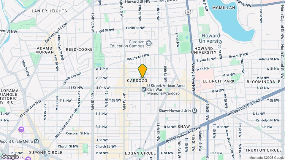 2033 13th St NW, Unit English Basement Unit Map and Location Details