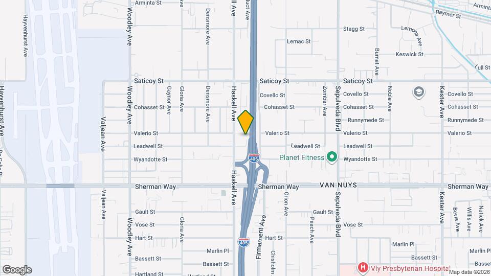 15636 Valerio St Map and Location Details