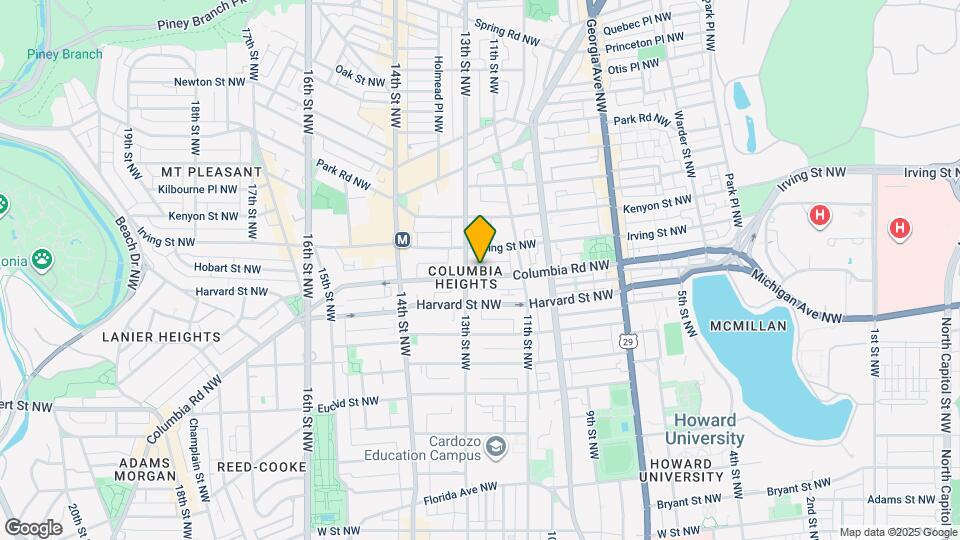 1207 Columbia Rd NW Map and Location Details