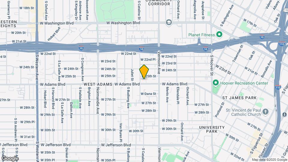 1475 W Adams Blvd Mapa y Detalles de la Ubicación