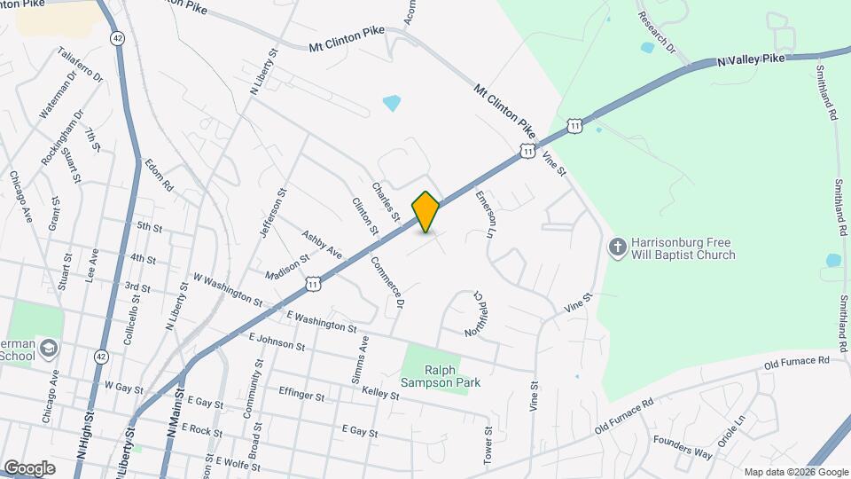 1045 Moore St Map and Location Details