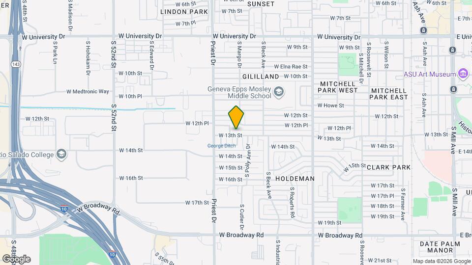 1330 W 13th St Map and Location Details