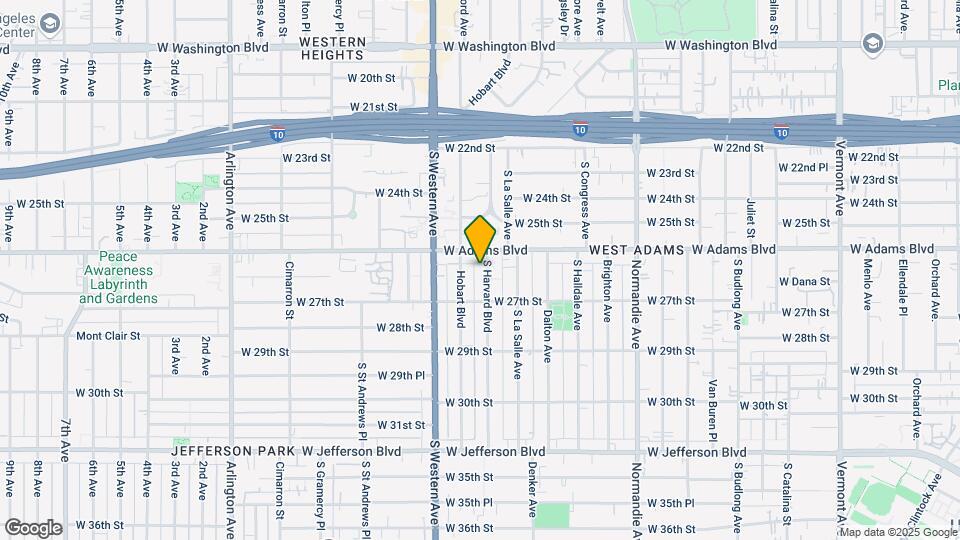 2617-2619 S Harvard Blvd Mapa y Detalles de la Ubicación