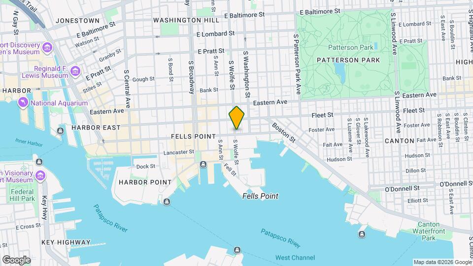 1900 Aliceanna St, Unit 2 Map and Location Details