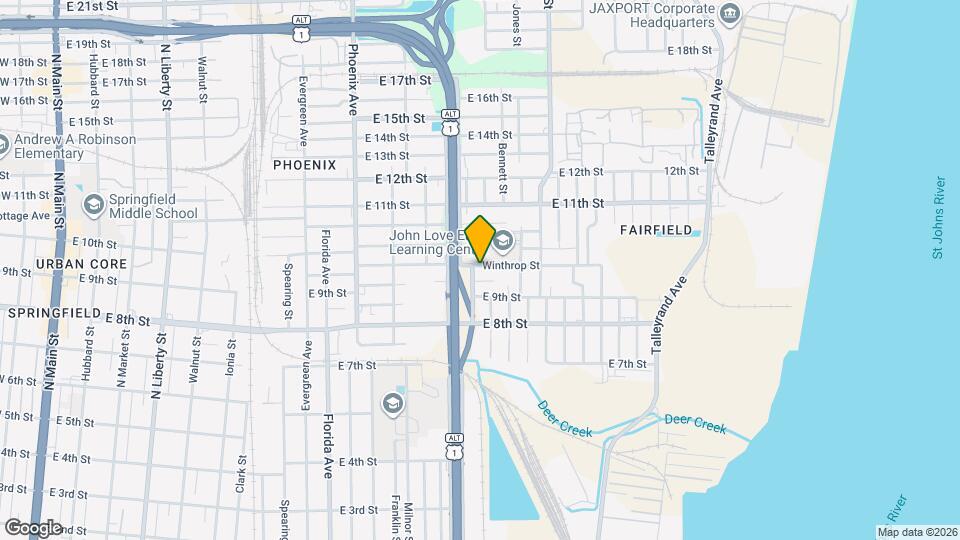 1454 Winthrop St Map and Location Details