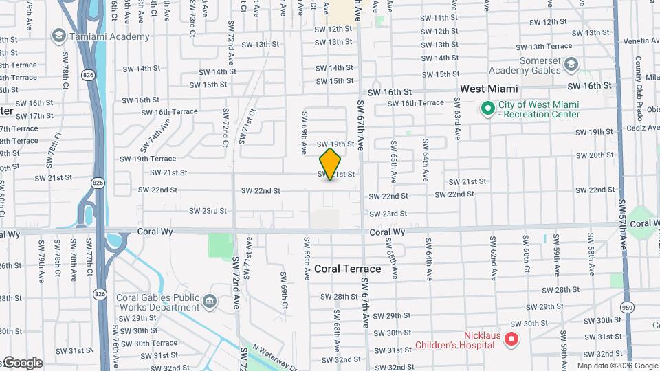 6801 SW 22nd St Map and Location Details