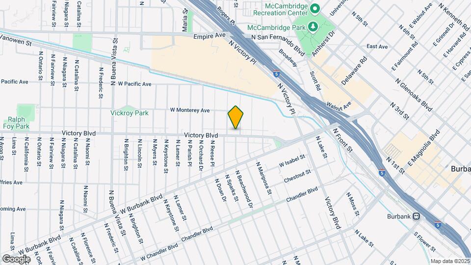 1503 W Victory Blvd Map and Location Details