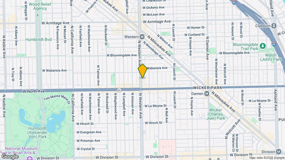 1633 N Western Ave Map and Location Details