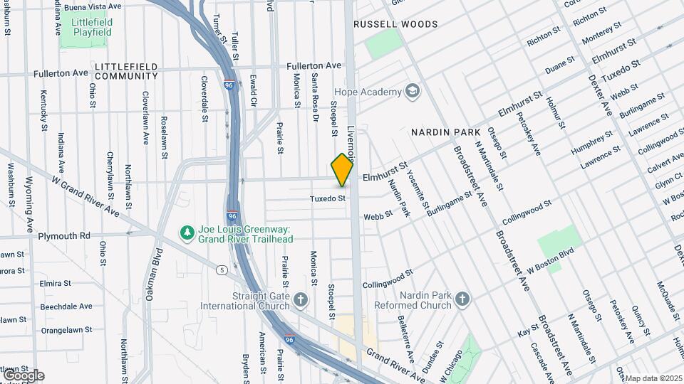 6334 Tuxedo St Map and Location Details