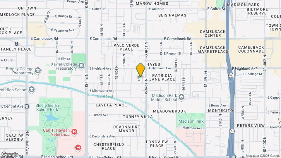 4613 N 11th Pl Map and Location Details