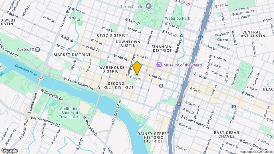 411 Brazos St Map and Location Details