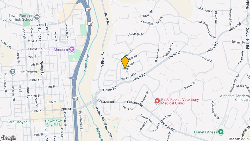 1535 Via Arroyo Map and Location Details