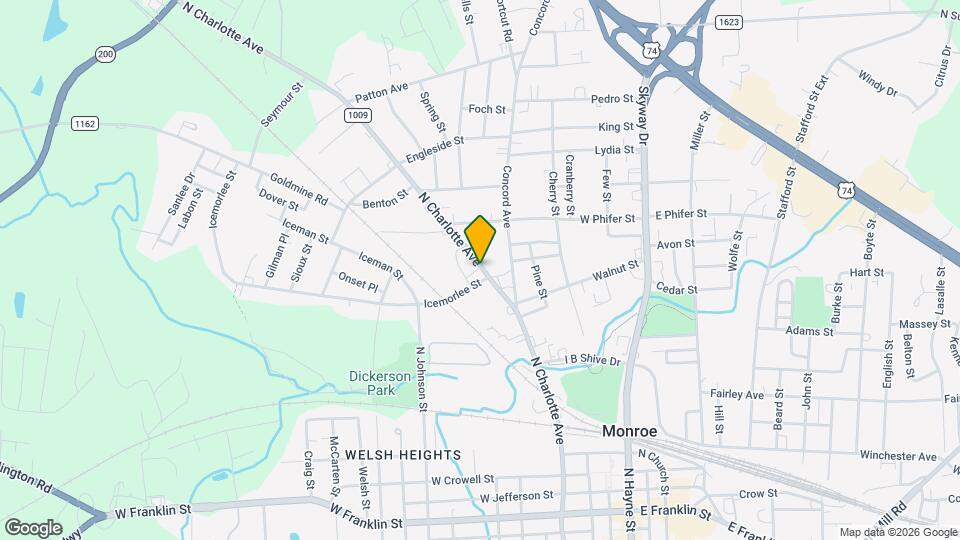 1105 N Charlotte Ave Map and Location Details