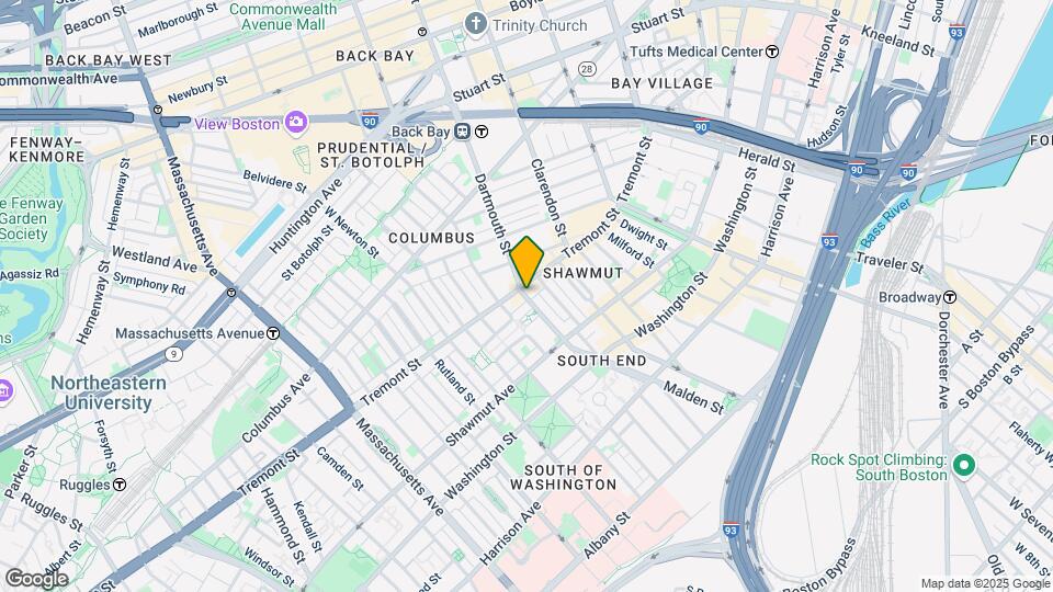 113 W Dedham St, Unit 113 Map and Location Details