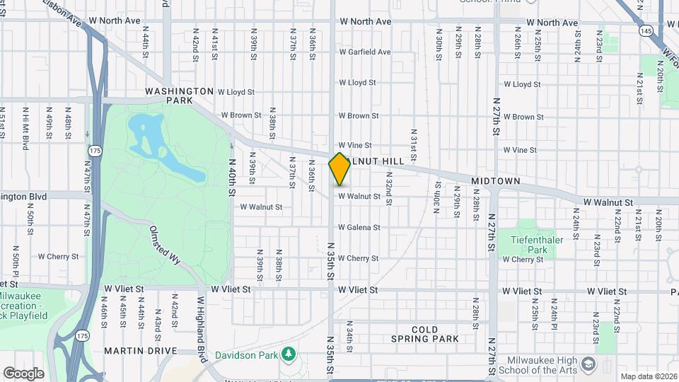 3416 W Walnut St Map and Location Details