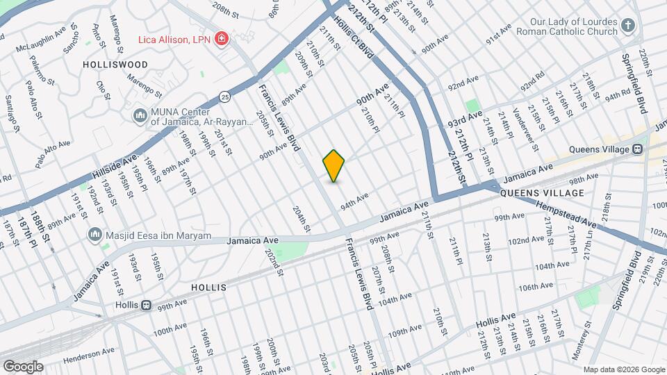 93-24 207th St Map and Location Details