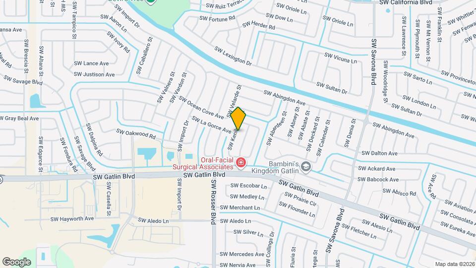 2547 SW Kenilworth St Map and Location Details