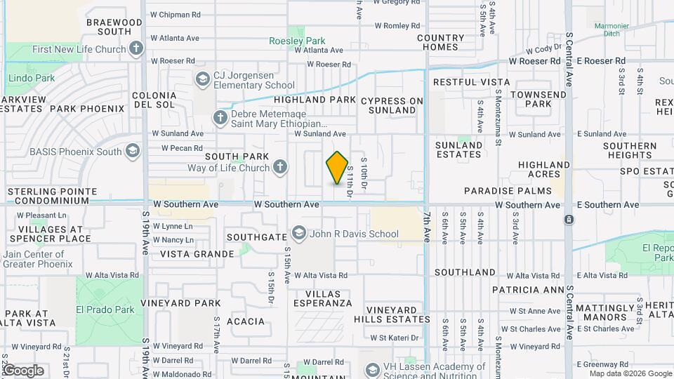 5919 S 12th Dr Mapa y Detalles de la Ubicación