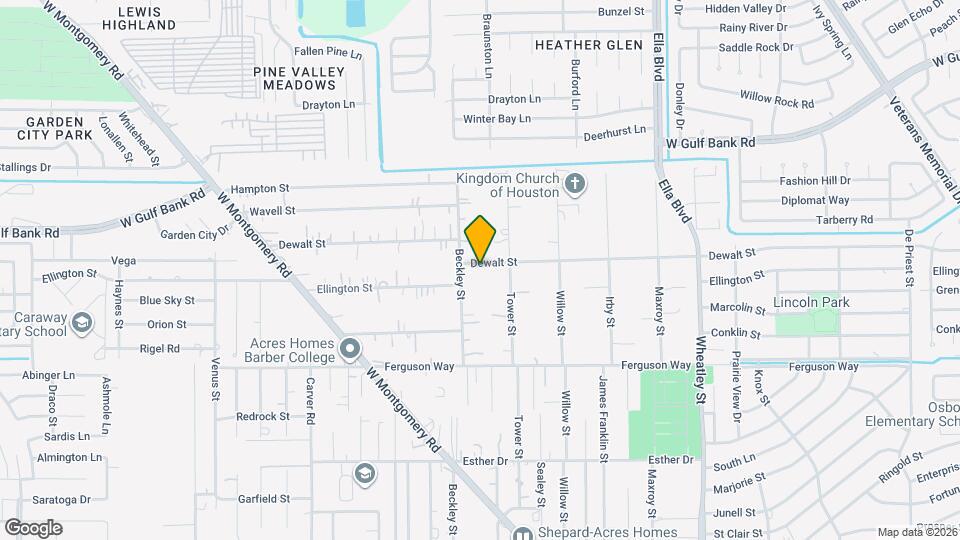 1829 Dewalt St Map and Location Details