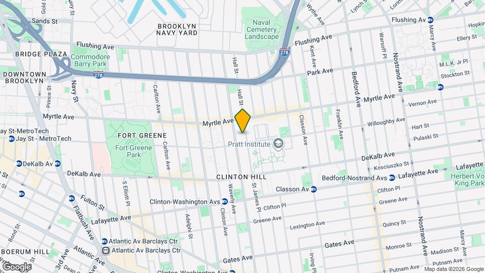 194 Hall St Map and Location Details