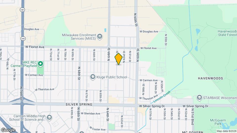 5856 N 63rd St Map and Location Details