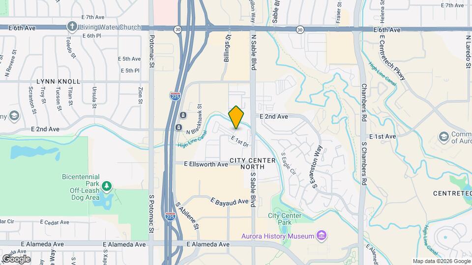 14437 E 1st Dr Map and Location Details