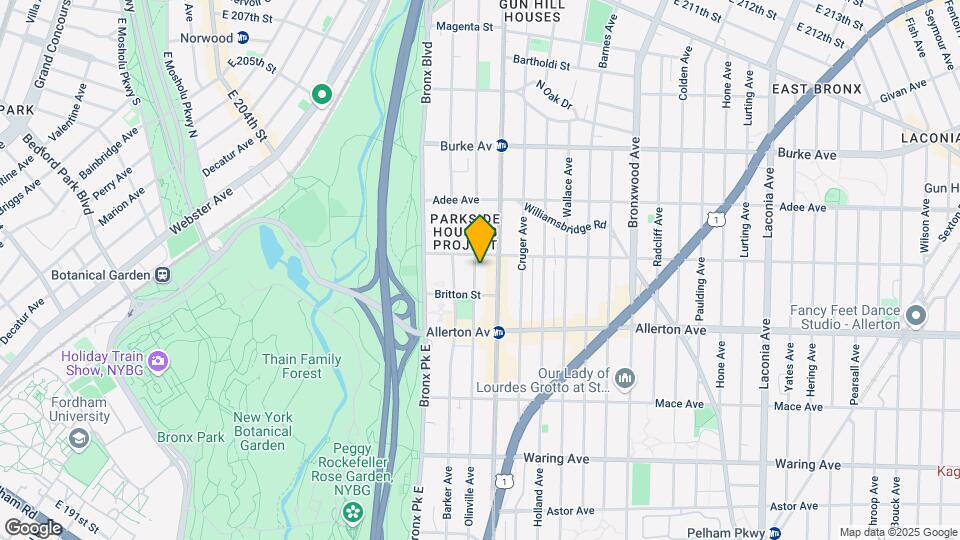 2822 Olinville Ave Map and Location Details