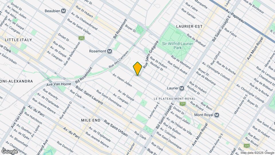 5388-5398 Saint-Denis Rue Map and Location Details